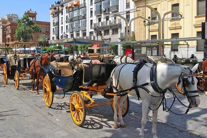 Paseo en coche de caballos en Sevilla
