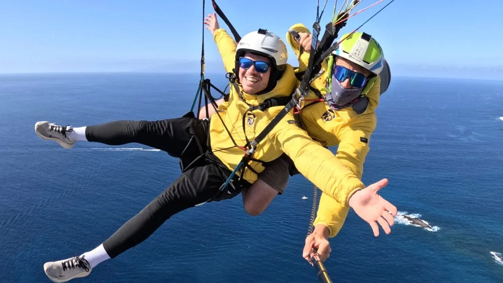 Mejor vuelo en parapente por Tenerife