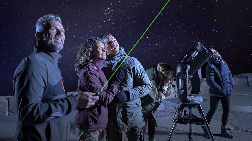 Observación astronómica en el Teide