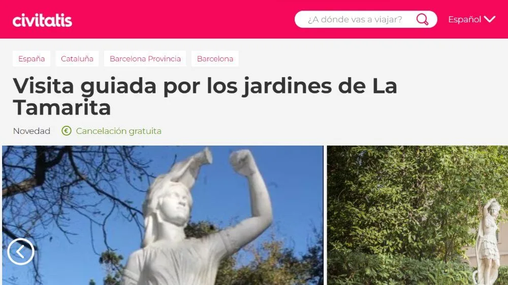 Reservas visita guiada jardines Tamarita