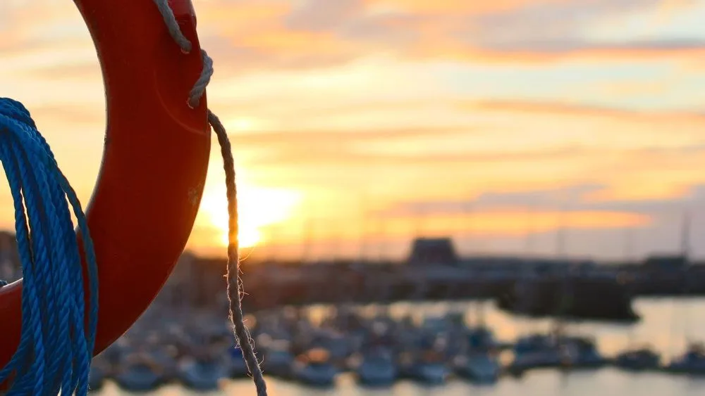 Paisaje de viaje en mar