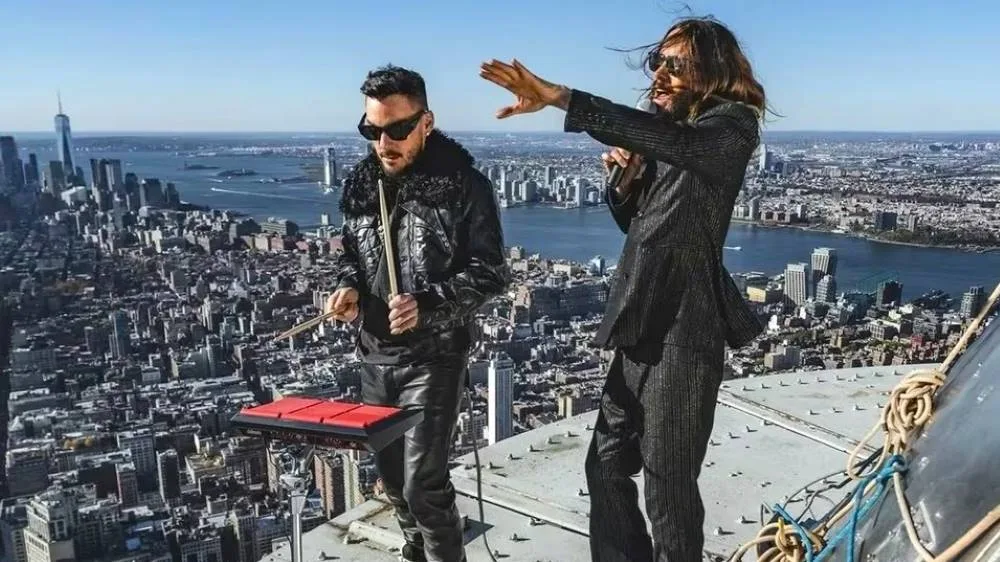 Jared Leto después de escalar el Empire State