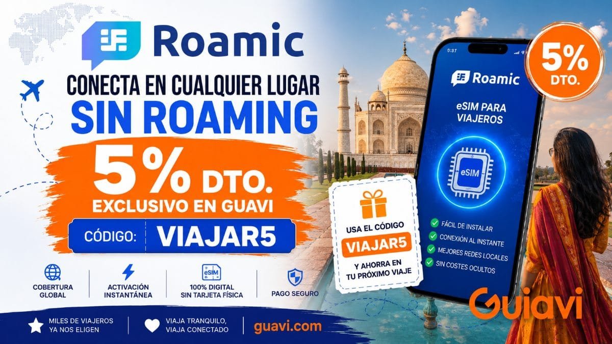 Descuento de la eSIM de Roamic para India