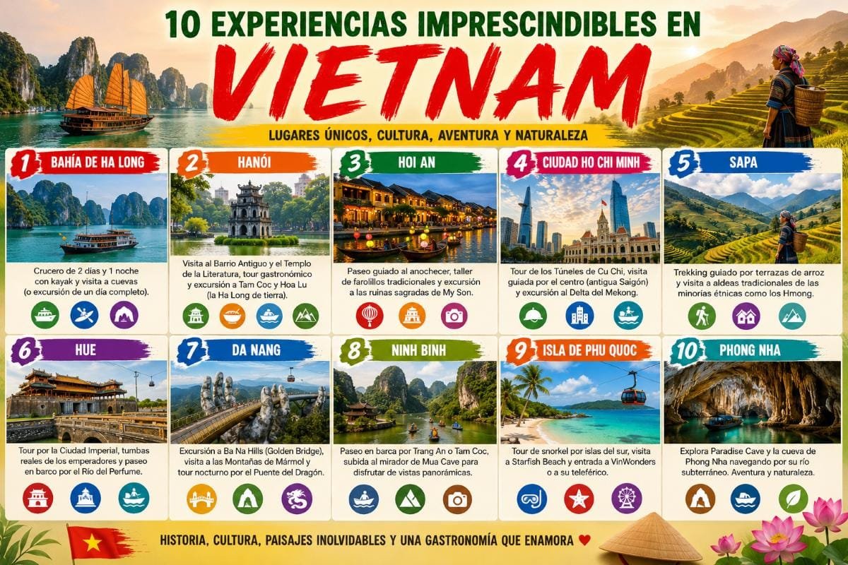 Experiencias y actividades en Vietnam